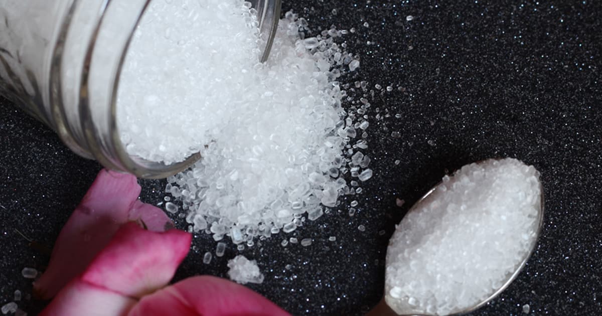 Epsom Salt on the table